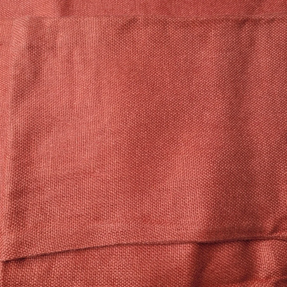 Pottery‎ Barn 3 Pillow Covers 100% Linen Rust Orange 18x18 Square Button Closure